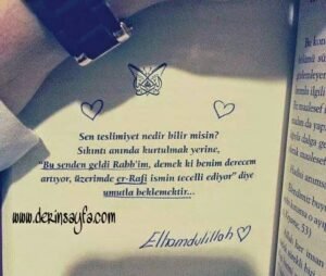 Sen teslimiyet nedir bilir misin? Sıkıntı anında kurtulmak
yerine..
Uğur Koşar