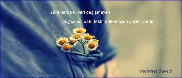 Yüreklerdeki yeri değişmeyen, değişmesi dahi teklif edilemeyen şeyler vardır… 

Mehmet Deveci
