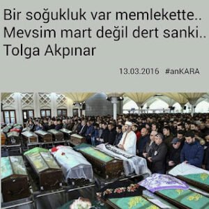 Bir soğukluk var memlekette.. Mevsim mart değil dert sanki..  Tolga Akpınar