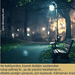 Ne bekliyordun ? Hasret dediğin saçlarından tutup yolmaz ki, ya da yüzünü tokatlamaz ki.. Kâhraman Araz