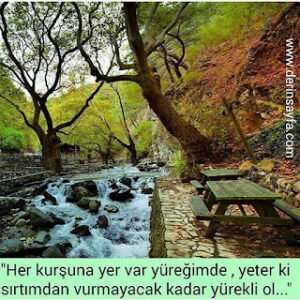 “Her kurşuna yer var yüreğimde , yeter ki sırtımdan vurmayacak kadar yürekli ol…”