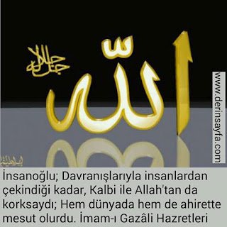 “İnsanoğlu; Davranışlarıyla­ insanlardan çekindiği kadar, Kalbi ile Allah’tan da korksaydı; Hem dünyada hem de ahirette..”