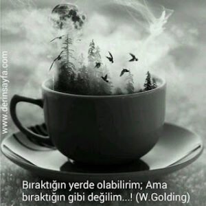 Bıraktığın yerde olabilirim; Ama bıraktığın gibi değilim…! (W.Golding)