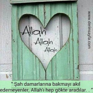 “ Şah damarlarına bakmayı akıl edemeyenler, Allah’ı hep gökte aradılar. . ”