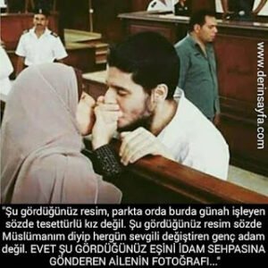 “Şu gördüğünüz resim parkta orda burda günah işleyen sözde günah işleyen tesettürlü kız değil..”