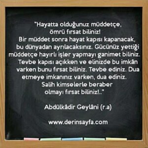 Abdulkadir Geylani sözleri