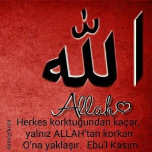 Herkes korktuğundan kaçar,  yalnız ALLAH’tan korkan O’na yaklaşır. Ebu’l Kasım