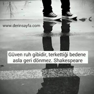 Güven ruh gibidir, terkettiği bedene asla geri dönmez. Shakespeare