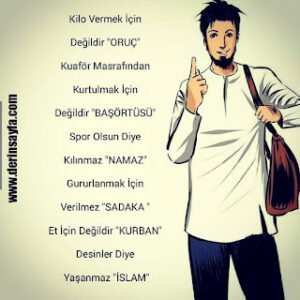 Kilo Vermek İçin Değildir “ORUÇ” Kuaför Masrafından Kurtulmak İçin Değildir “BAŞÖRTÜSÜ”