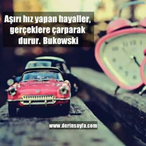 Aşırı hız yapan hayaller, gerçeklere çarparak durur. Bukowski