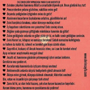 Evli erkeklerin yapması gerekenler.. Tavsiyeler..