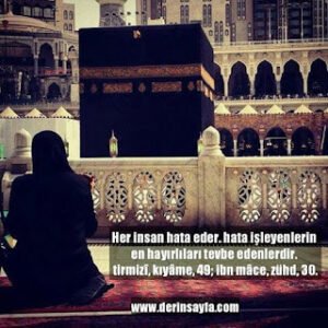 Her insan hata eder. hata işleyenlerin en hayırlıları tevbe edenlerdir. Tirmizî, kıyâme, 49; ibn mâce, zühd, 30.