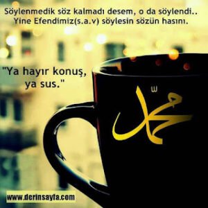 “Söylenmedik söz kalmadı desem, o da söylendi… Yine Efendimiz söylesin sözün hasını…” “Ya hayır konuş, ya sus”