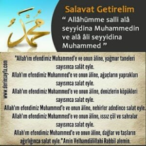 “Allah’ım efendimiz Muhammed’e ve onun âline, yağmur taneleri sayısınca salât eyle.”