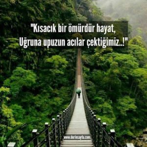 “Kısacık bir ömürdür hayat, Uğruna upuzun acılar çektiğimiz..!”