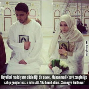 Hayalleri maddiyatın süslediği bir devre , Muhammedi (sav) zenginliğe sahip gençler.. Sümeyye Yurtsever