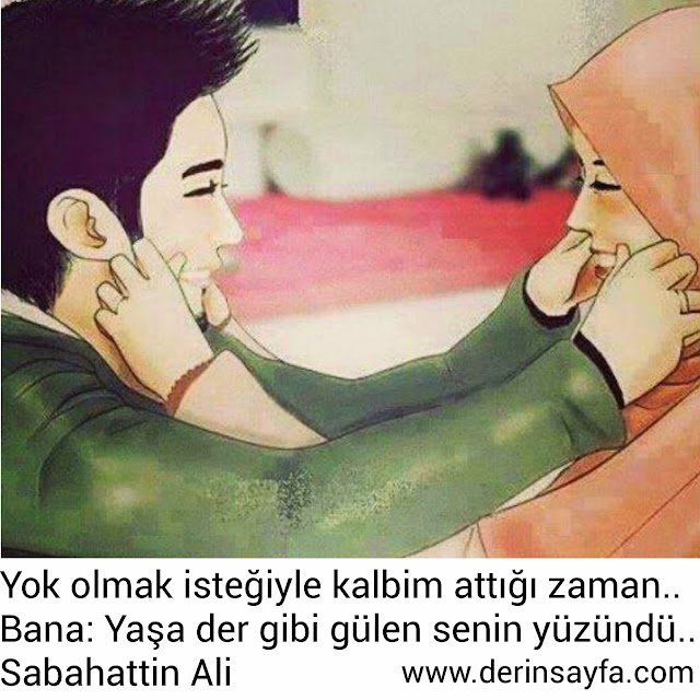 Yok olmak isteğiyle kalbim attığı zaman..
Bana: Yaşa der gibi gülen senin yüzündü