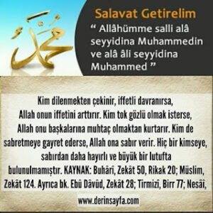 Kim dilenmekten çekinir, iffetli davranırsa, Allah onun iffetini arttırır. Buhârî, Zekât 50, Rikak 20; Müslim, Zekât 124.