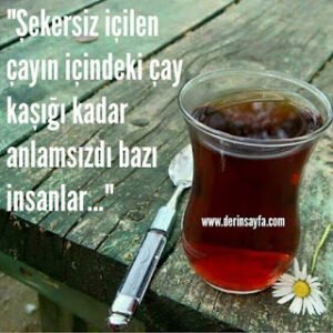 “Şekersiz içilen çayın içindeki çay kaşığı kadar anlamsızdı bazı insanlar…”
