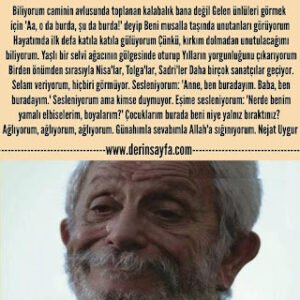 Biliyorum caminin avlusunda toplanan kalabalık bana değil Gelen ünlüleri görmek için ‘Aa, o da burda.. – Nejat Uygur