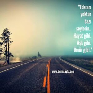 “Tekrarı yoktur bazı şeylerin.. Hayat gibi. Aşk gibi. Ömür gibi.”