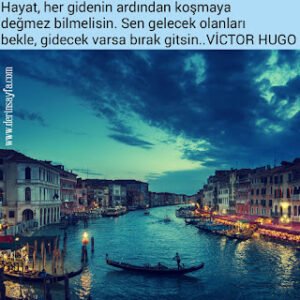 Hayat, her gidenin ardından koşmaya değmez bilmelisin. Sen gelecek olanları bekle, gidecek varsa bırak gitsin..