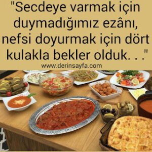 Ramazan ayı Oruç sözleri