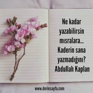 Ne kadar yazabilirsin mısralara… Kaderin sana yazmadığını? Abdullah Kaplan