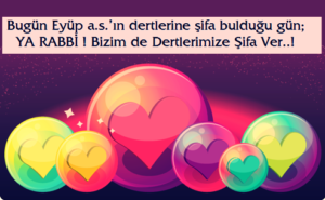 Bugün Eyüp a.s.'in dertlerine şifa
buldugu gün;
YA RABBI ! Bizim de Dertlerimize şifa
Ver..!