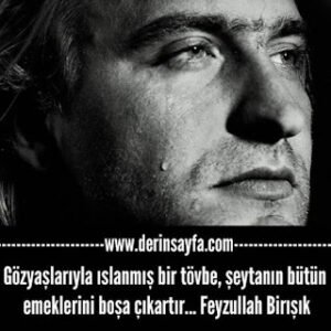 Gözyaşlarıyla ıslanmış bir tövbe, şeytanın bütün emeklerini boşa çıkartır… Feyzullah Birışık