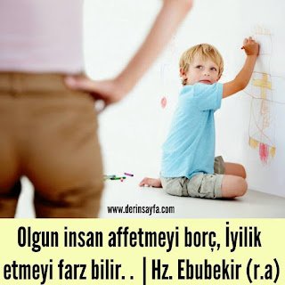 Olgun insan affetmeyi borç, İyilik etmeyi farz bilir. .