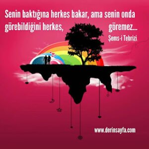 Senin baktığına herkes bakar, ama senin onda görebildiğini herkes göremez… Şems