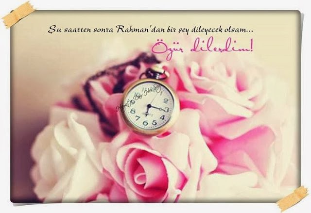 Şu saatten sonra Rahman'dan bir şey
dileyecek olsam…
Özür dilerdim!