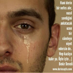 Hani derin bir nefes alır, nasıl sevdiğini anlatacak uzun bir cümleye niyet edersin de.. Bekir Develi