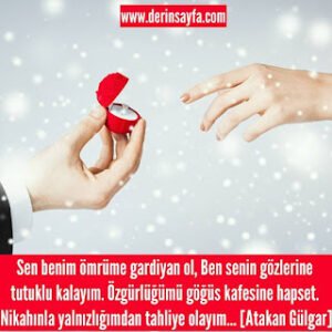Sen benim ömrüme gardiyan ol, Ben senin gözlerine tutuklu kalayım. Özgürlüğümü.. Atakan Gülgar