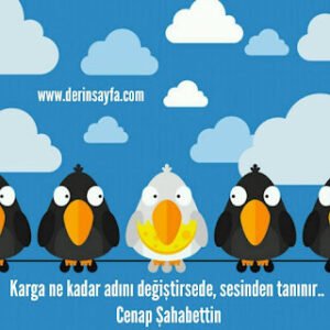 Karga ne kadar adını değiştirsede, sesinden tanınır.. Cenap Şahabettin
