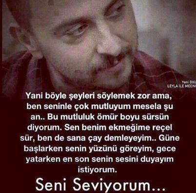 Yani böyle şeyleri söylemek
zor ama, ben seninle çok
mutluyum mesela şu an.
