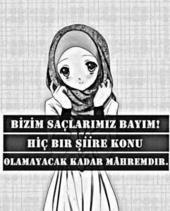 Bizim saçlarımız bayım, hiç bir şiire
konu olmayacak kadar mahremdir..