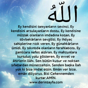Emân ver bize, emân diliyoruz. Bizi Cehennemden kurtar.AMİN.
