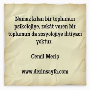 Cemil Meriç sözleri