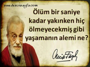 Ölüm bir saniye kadar yakınken hiç ölmeyecekmiş gibi yaşamanın alemi ne?