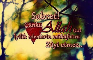 Sabret! Çünkü Allah iyilik edenlerin mükâfatını zayi etmez.   Hûd 115