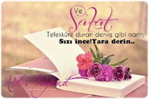 “Ve Sükût.. Tefekküre duran derviş gibi narin;  Sızı ince! Yara derin…”