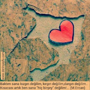 Baktım sana kızgın değilim, kırgındeğilim,dargın değilim.. Mehmet Ercan