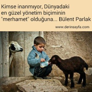 Kimse inanmıyor, Dünyadaki en güzel yönetim biçiminin “merhamet” olduğuna… Bülent Parlak