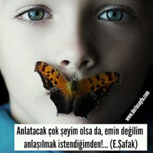 Anlatacak çok şeyim olsa da, emin değilim anlaşılmak istendiğimden!… Elif Şafak