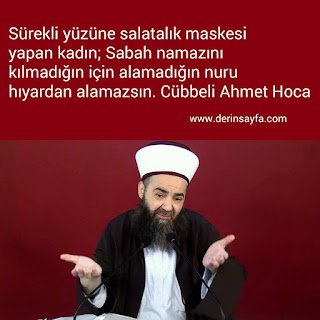 Sürekli yüzüne salatalık maskesi yapan kadın; Sabah namazını kılmadığın için alamadığın nuru.. Cübbeli Ahmet Hoca