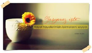 Yaşıyoruz işte… Hayat hayellerimizin lokmalarını sayıyor.