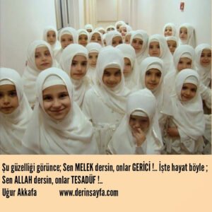 Şu güzelliği görünce;
Sen MELEK dersin, onlar GERİCİ !..
İşte hayat böyle.. Uğur Akkafa