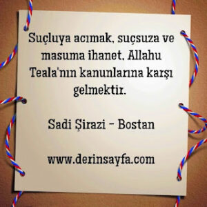 Şeyh Sadi Şirazi sözleri
